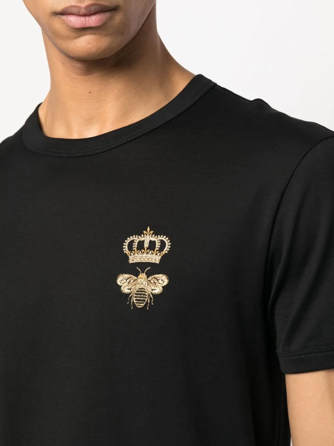 Dolce & Gabbana Футболка хлопковая черная — фото 4