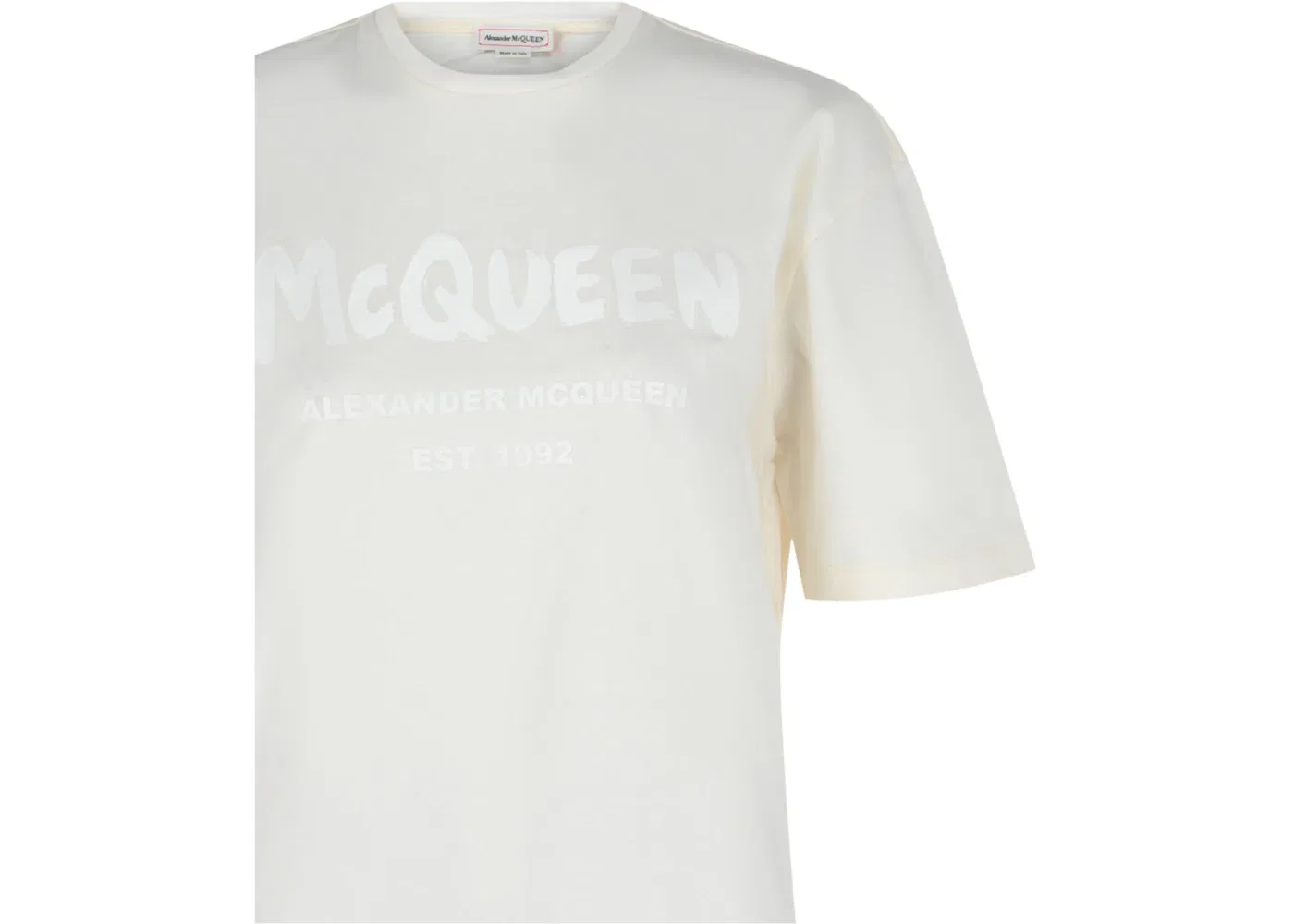Женская футболка с принтом Alexander McQueen T-shirt, White — фото 3