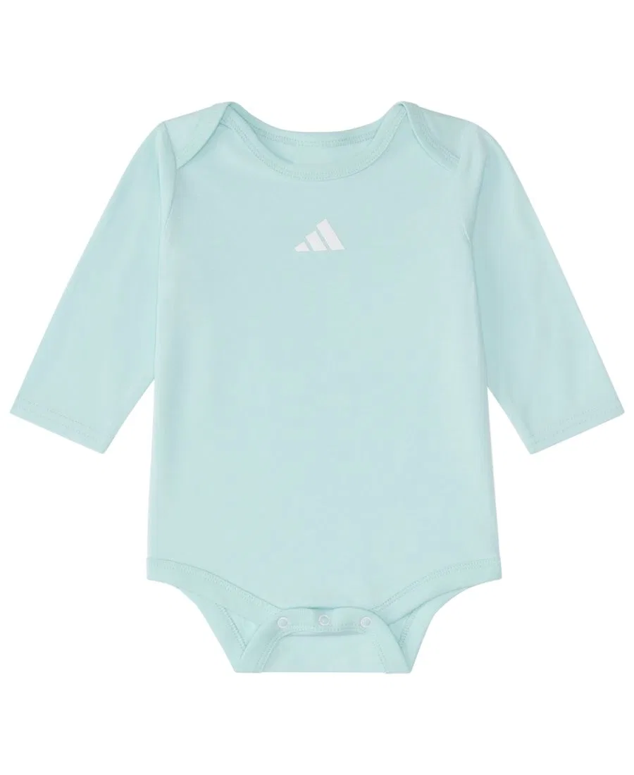 Комплект из боди с длинным рукавом и брюк для малышей adidas, Halo Mint — фото 3