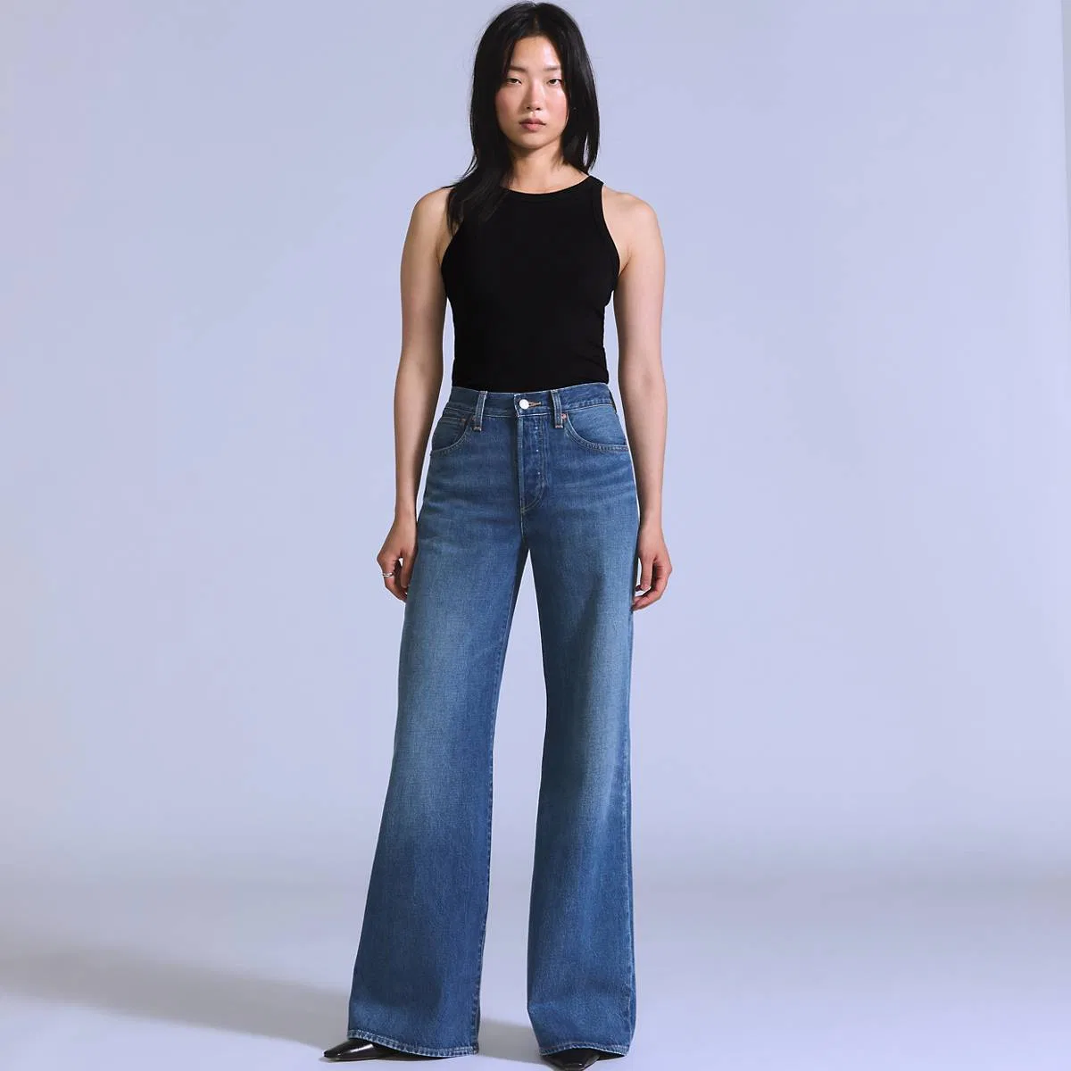 Женские расклешенные джинсы в стиле 70-х Levi's, Terzi - Blue