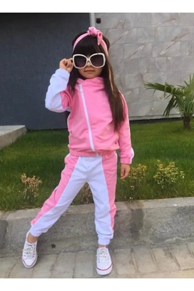 Детский спортивный костюм для девочек хлопковый Miniklerin Dünyası, Pink — фото 2