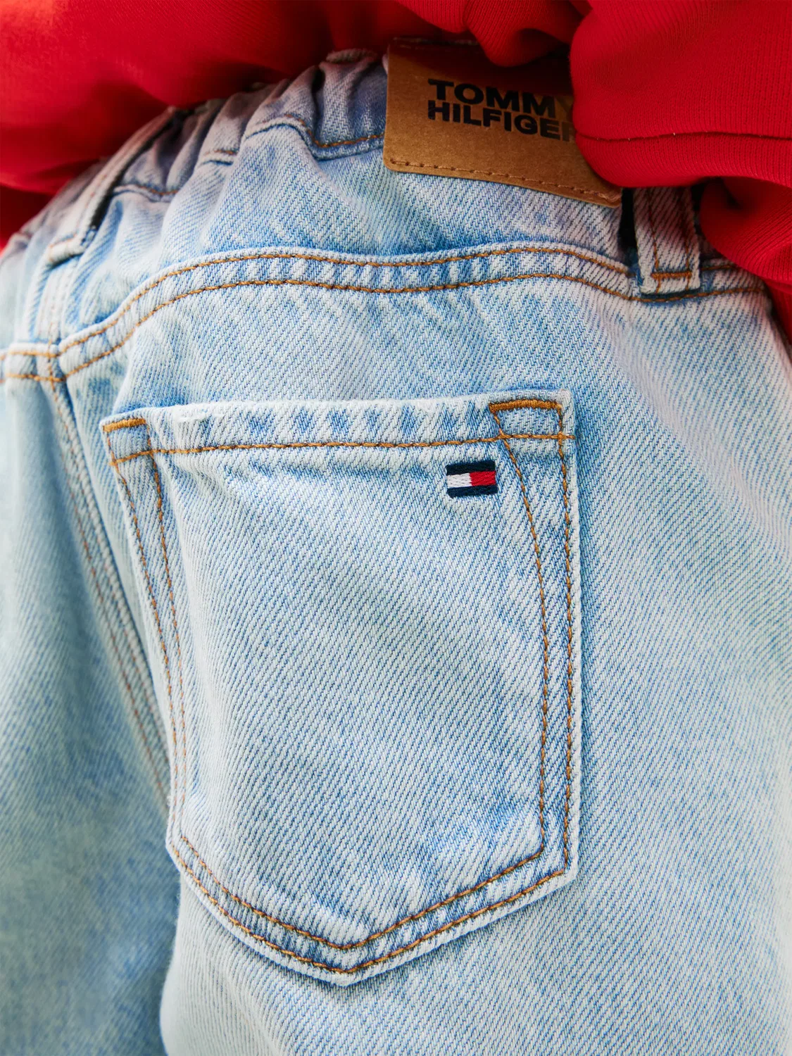Детские джинсы для мальчиков с эластичным поясом Tommy Hilfiger, Azul — фото 3