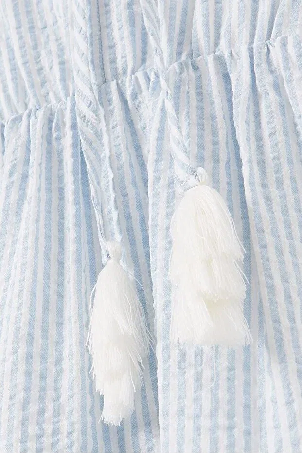 Детское платье для девочек с коротким рукавом Zendaya Dahlia Bianca, Baby Blue — фото 3