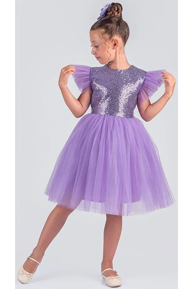 Детское платье для девочек из фатина Mnk Baby&Kids, Lila — фото 3