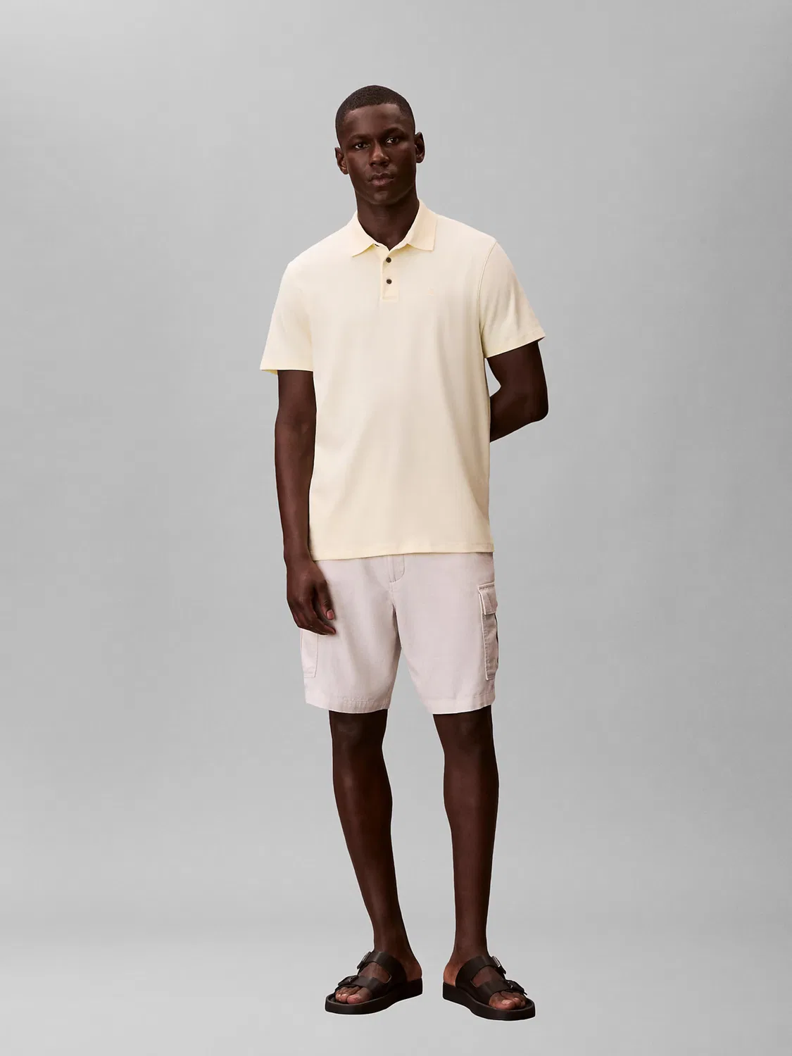Рубашка Calvin Klein пастельно-желтого цвета — фото 3