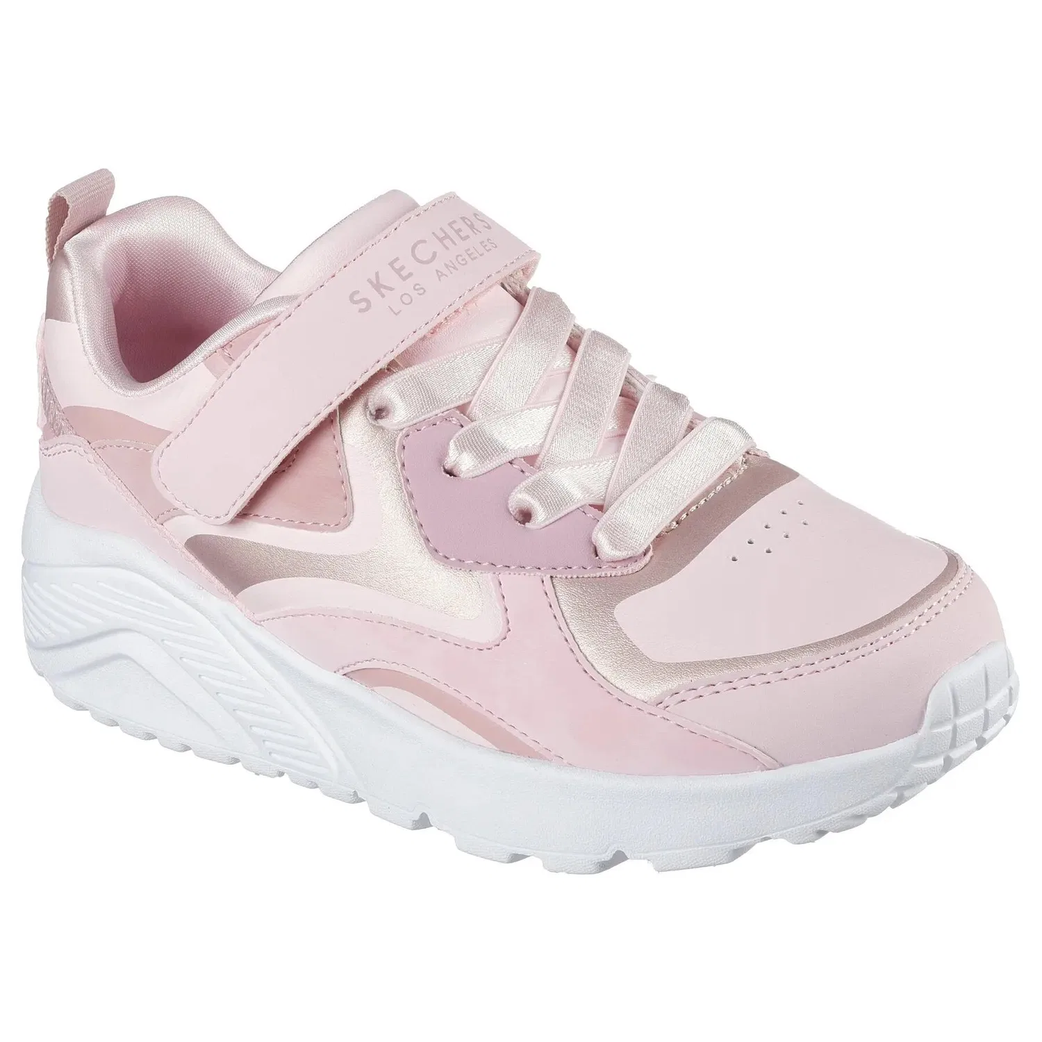Детские кроссовки для девочек с металлическим блеском Uno Lite Metallic Burst Skechers, Silver — фото 2
