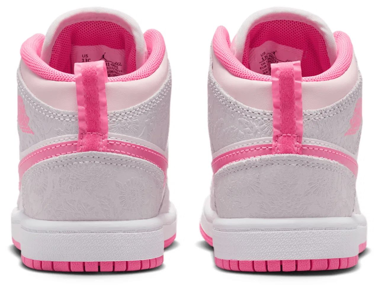 Кроссовки для девочек Air 1 Mid SE Jordan, цвет Vast Grey/Pink Glow/Sail — фото 3