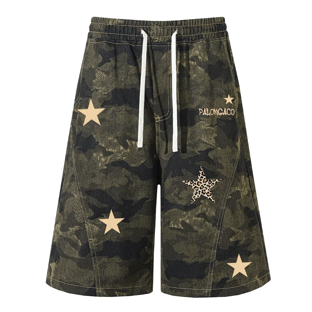 Детские шорты с принтом камуфляж унисекс Straight Fit PAL ONGACO, Camouflage