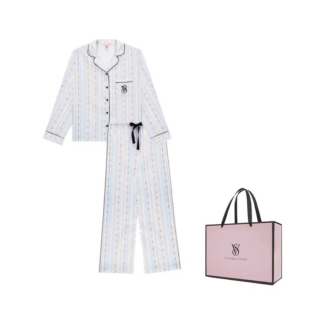 Женский комплект пижамы с цветочным принтом, модель Light Blue Floral, Victoria's Secret, Light Blue Floral