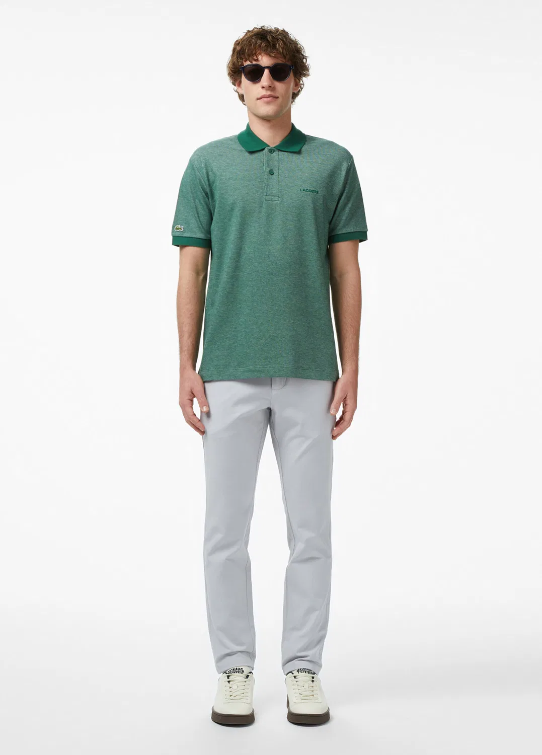 Поло Lacoste Relaxed Fit, темно-зеленый — фото 4