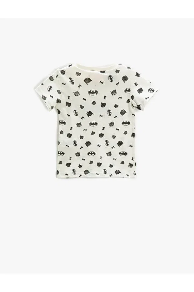 Детская футболка с принтом Batman Koton, White Patterned — фото 2