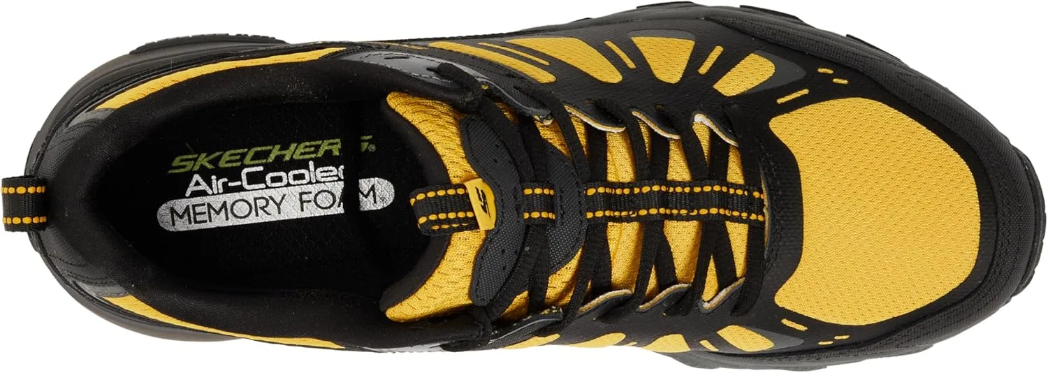 Мужские кроссовки Skechers Max Protect Sherwood Ridge, Black Leather Synthetic Yellow Trim — фото 3