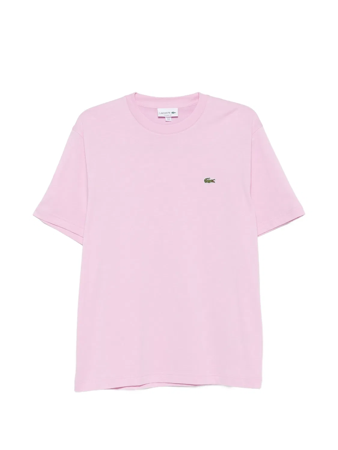 Футболка классического кроя розовая Lacoste, розовый