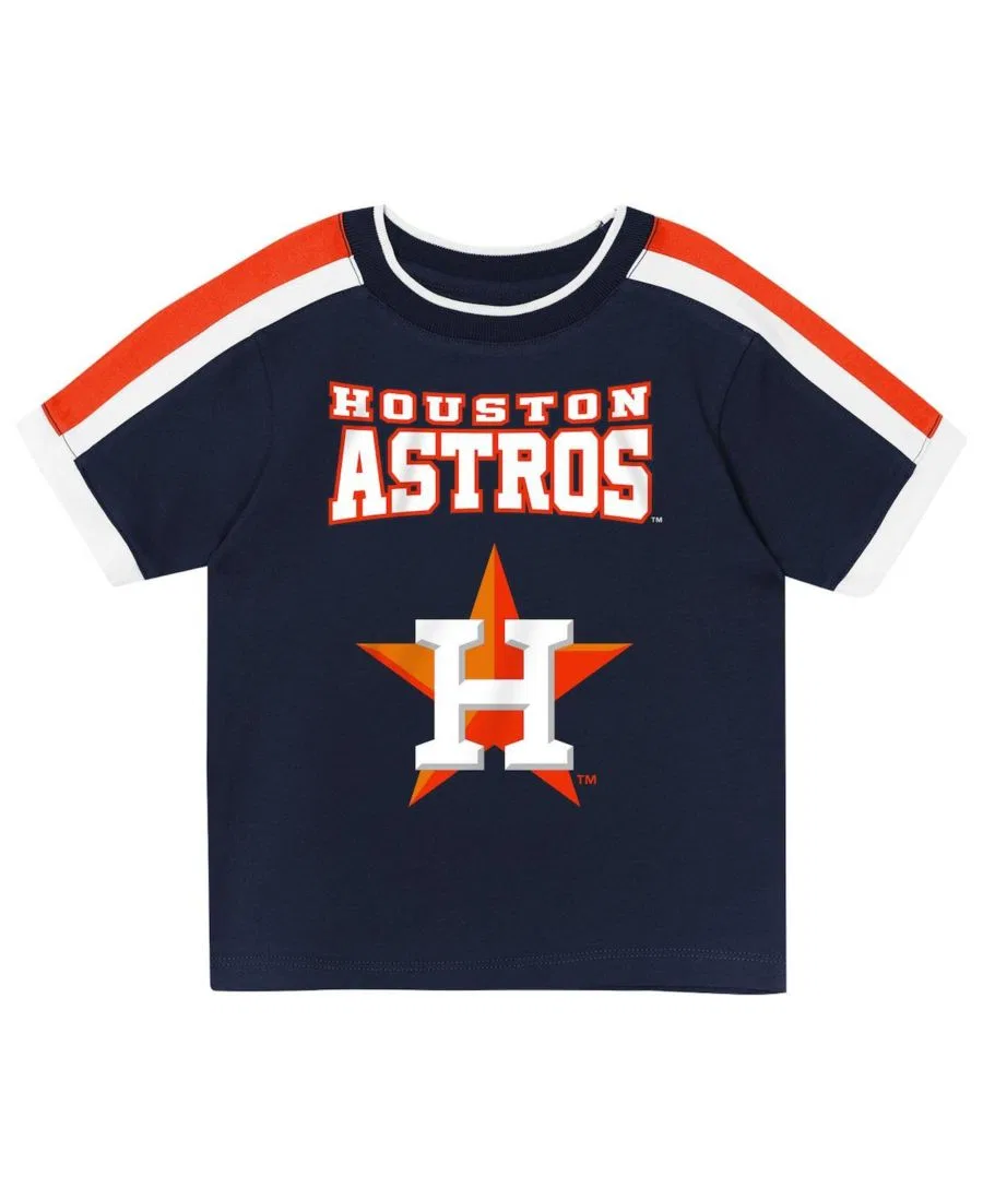 Детский комплект футболки и шорт с принтом Houston Astros Outerstuff, Navy — фото 2