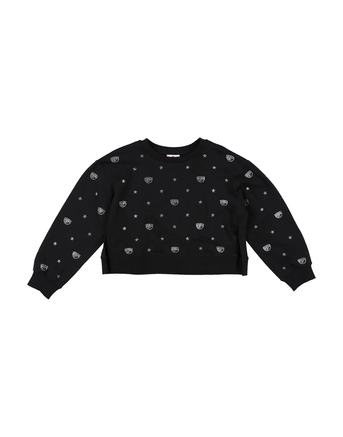 Детский свитшот для девочек с аппликацией Chiara Ferragni, черный