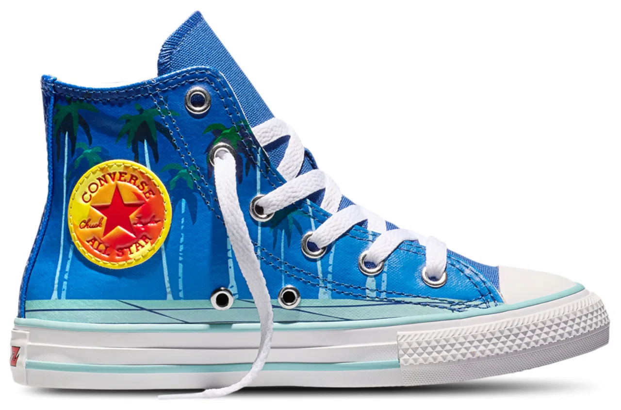 Детские кеды с высоким верхом с принтом Dragon Ball Z, Converse, Red/Multi/Blue