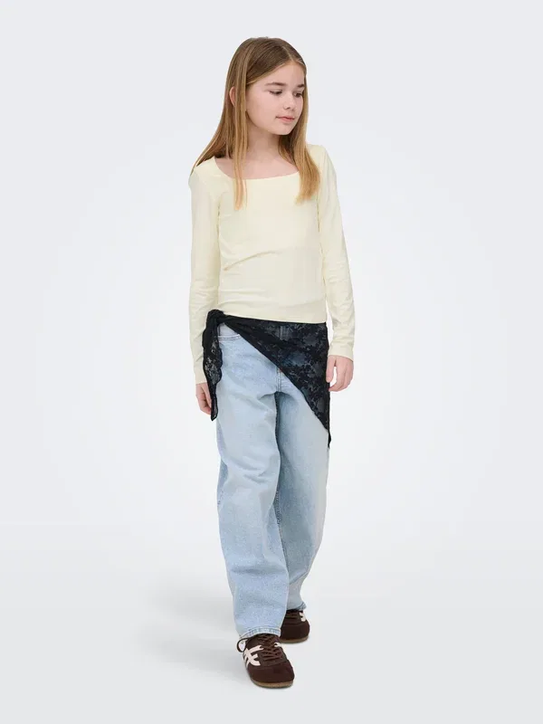 Лонгслив джерси Long sleeved top Only, белый