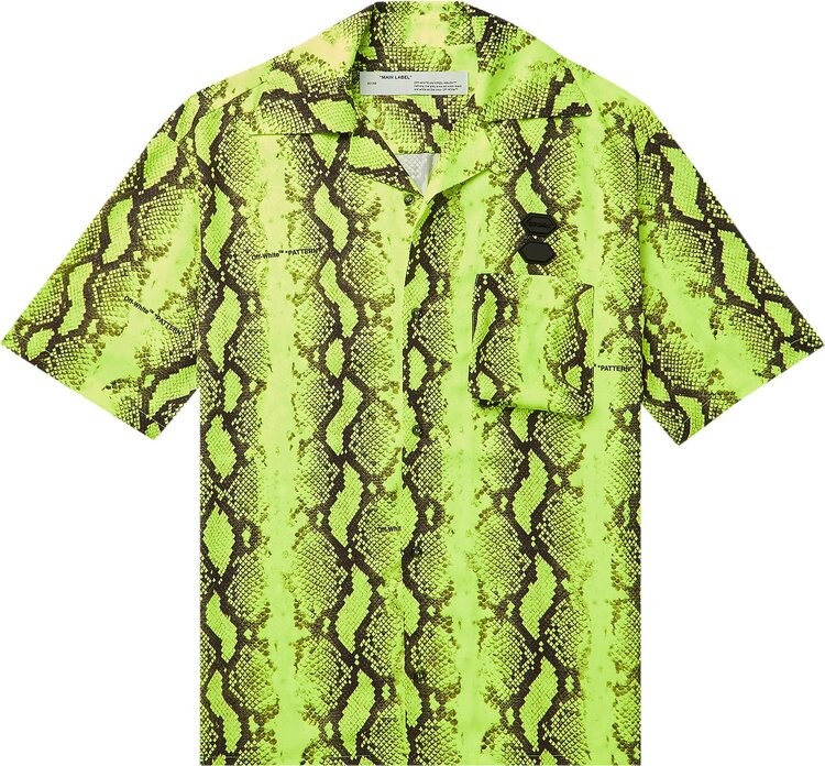 

Рубашка Off-White Snake Holiday Shirt 'Yellow', желтый
