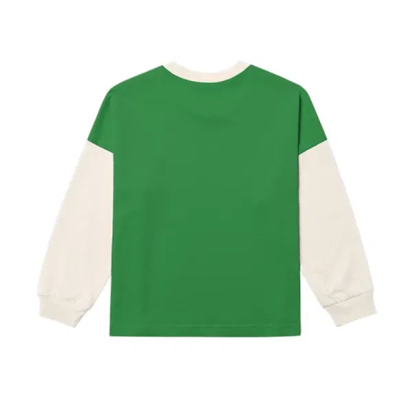 Оверсайз футболка с длинным рукавом Dodo basic oversized t shirt, La Maison De Dodo, зеленый/айвори — фото 2