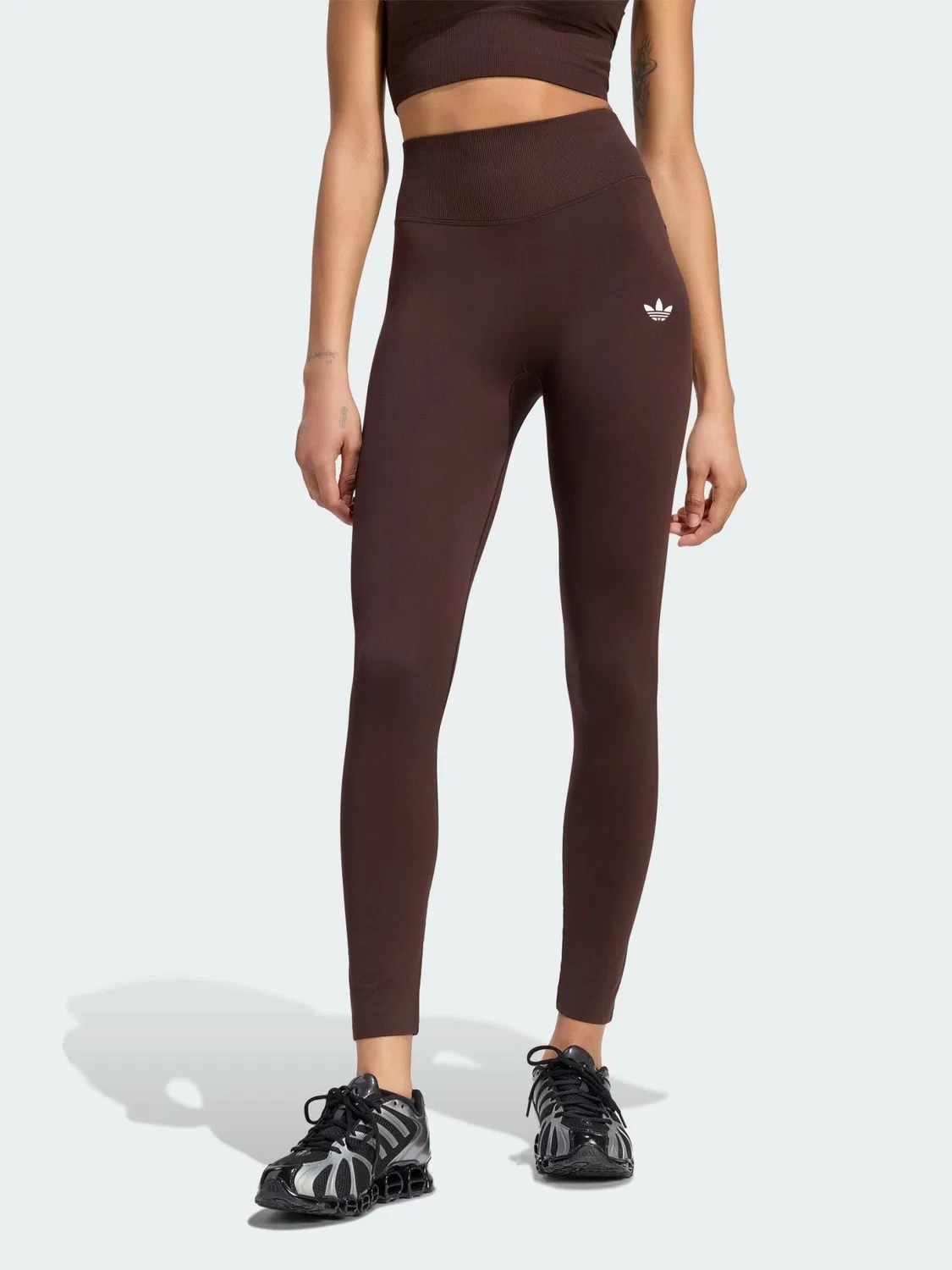 Женские леггинсы облегающего кроя Essentials Seamless Leggings Adidas, коричневый