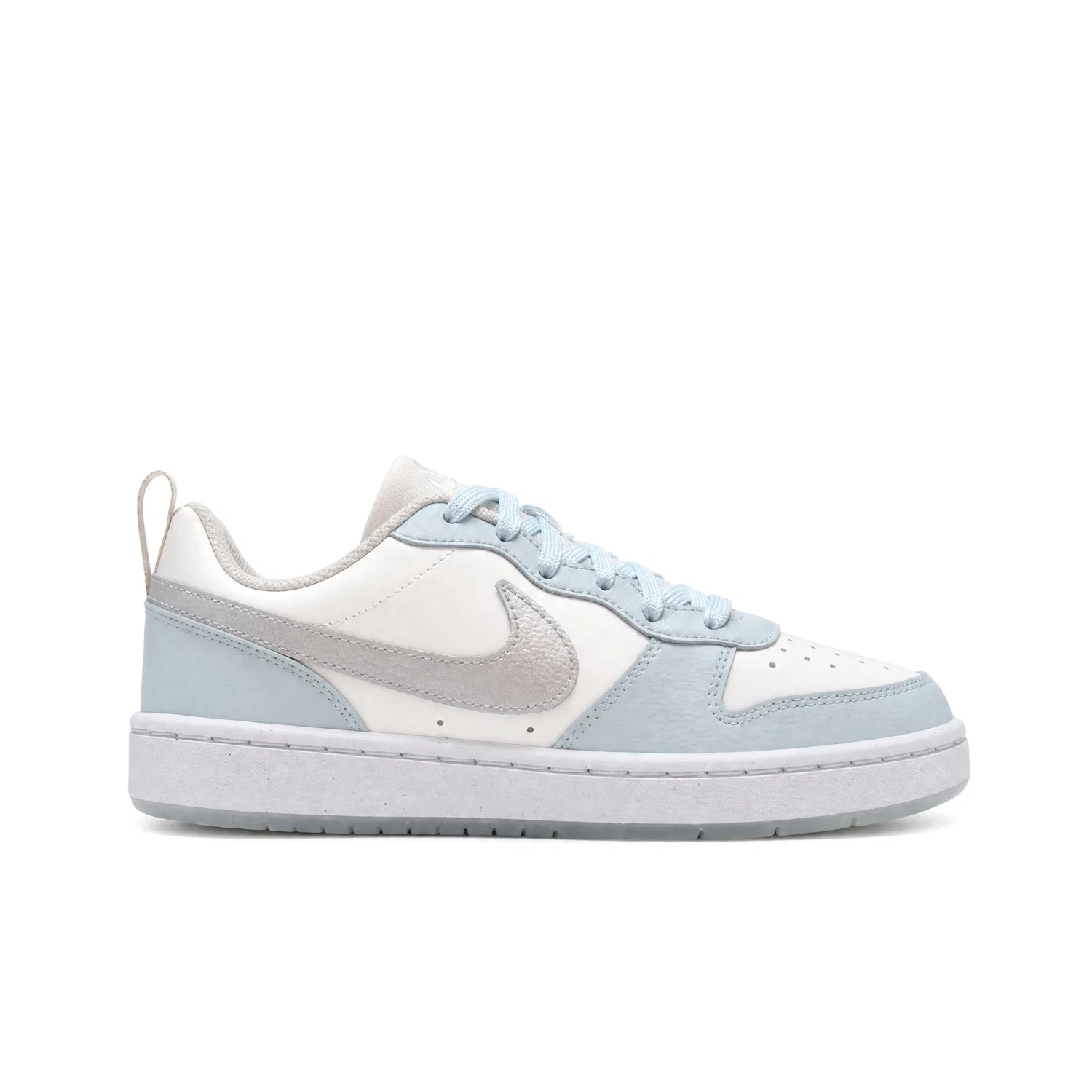 Детские кроссовки для скейтбординга с принтом, модель Court Borough Recraft, Nike, White Blue Silver — фото 3