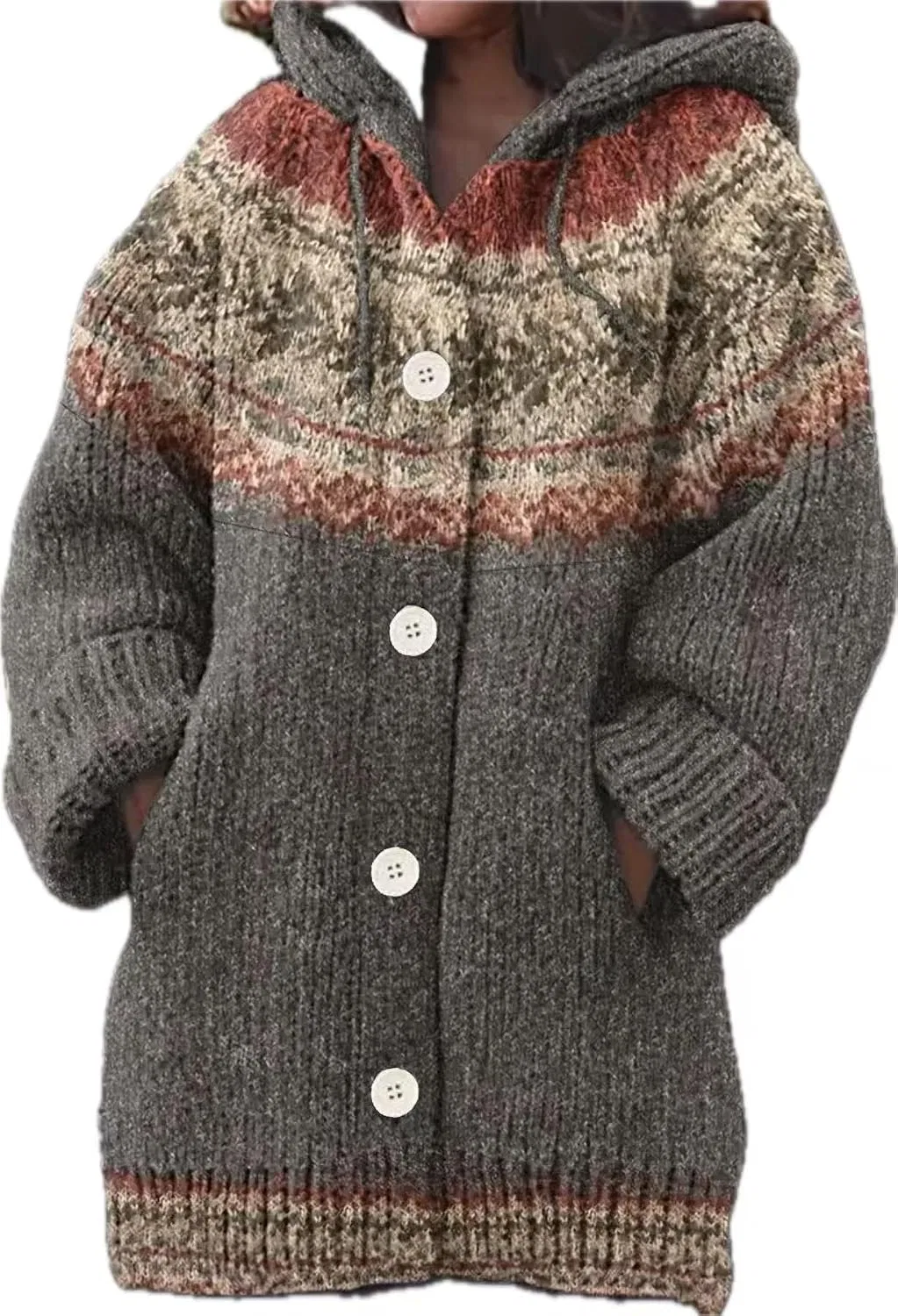 Женский кардиган с принтом, Fair Isle Sweaters