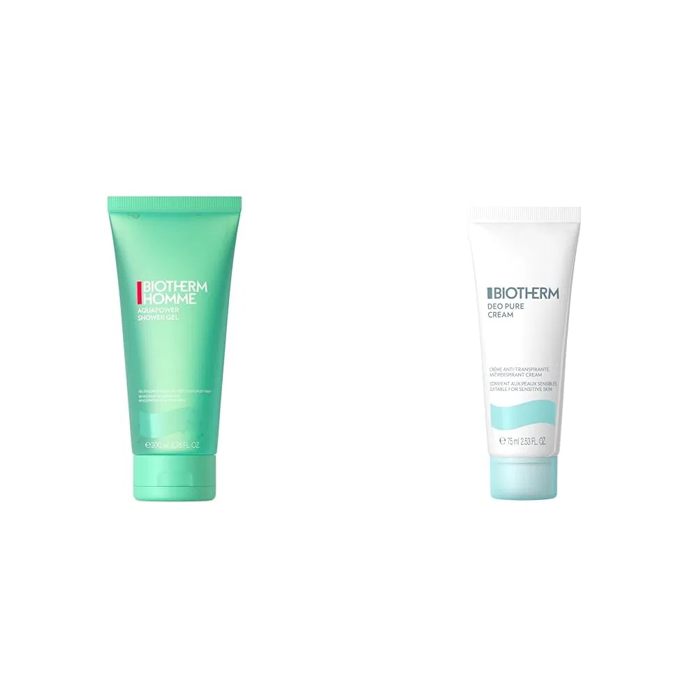 Гель для душа Aquapower + Дезодорант Pure, BIOTHERM, 200 мл + 75 мл