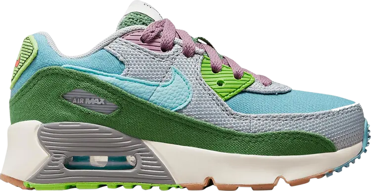 Кроссовки Nike Air Max 90 SE PS 'Sun Club - Worn Blue Treeline', многоцветный — фото 2