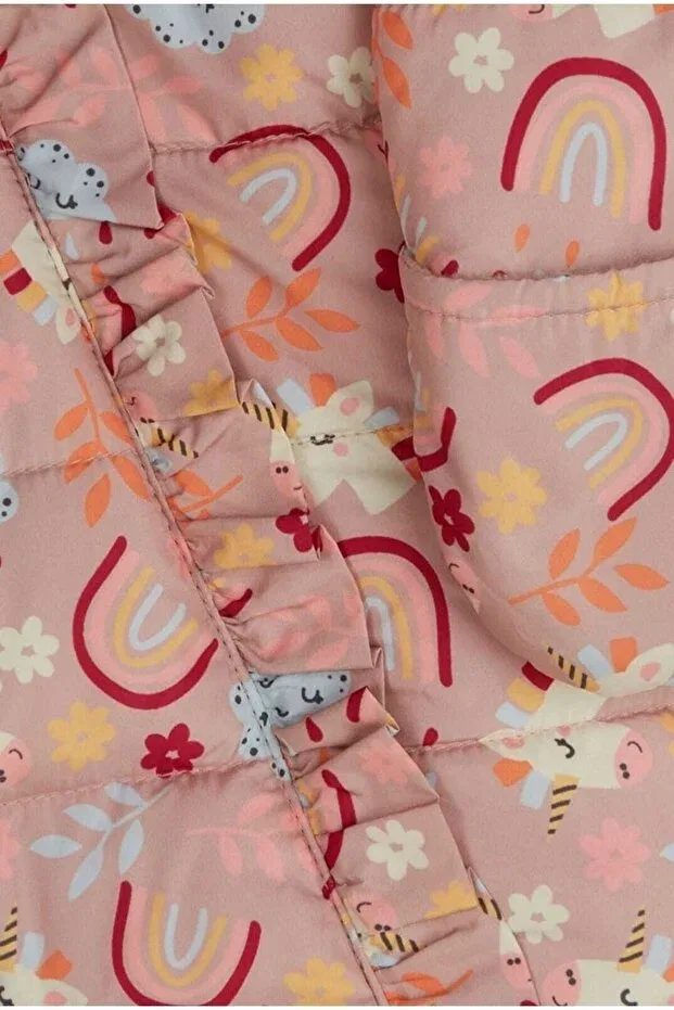 Детское зимнее пальто для девочек на молнии с капюшоном Next Baby, Pink — фото 4