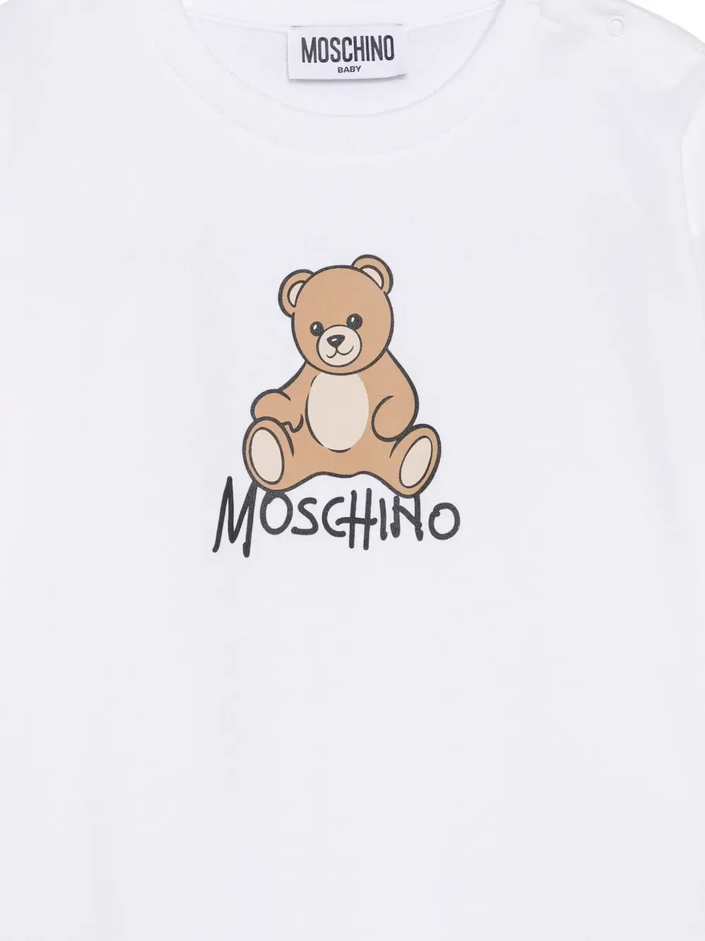 Худи с принтом в виде логотипа Teddy Bear Moschino Kids, белый — фото 3