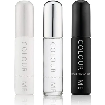 Парфюмерный набор для мужчин Triple Pack Colour Me, White/Silver/Black, 3 x 50 мл