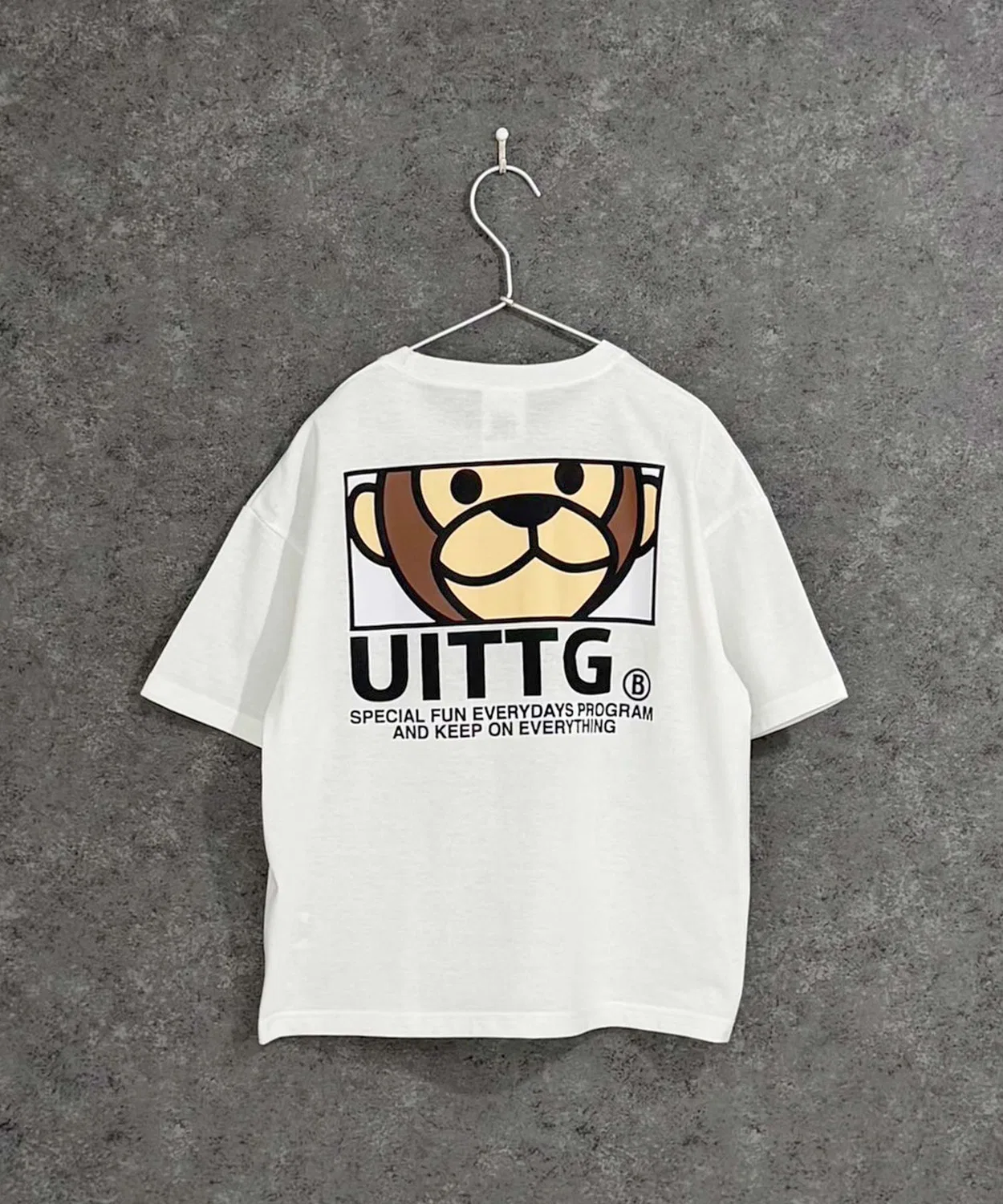 Детская оверсайз футболка с принтом UITTG UIT25-01 SHISKY, White