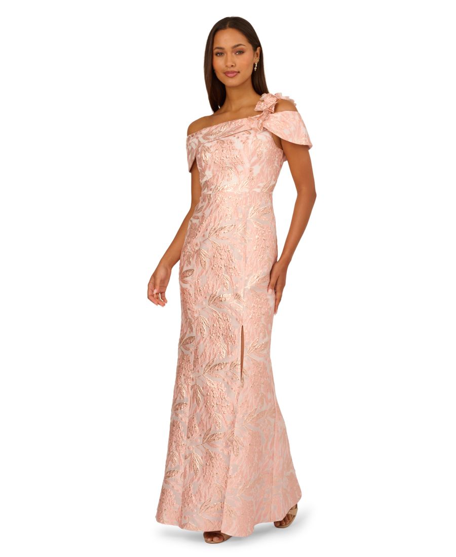 

Женское платье с 3D-цветочным жаккардом и открытыми плечами Adrianna Papell, Blush