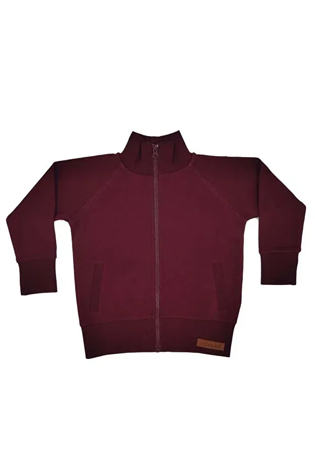 Детские свитшот для девочек с длинным рукавом Organickid, Burgundy — фото 2