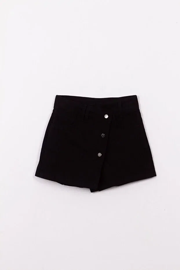 Детская юбка-шорты для девочек джинсовая Gabardine Denim Shorts Skirt Pink Hippo Kids, Black