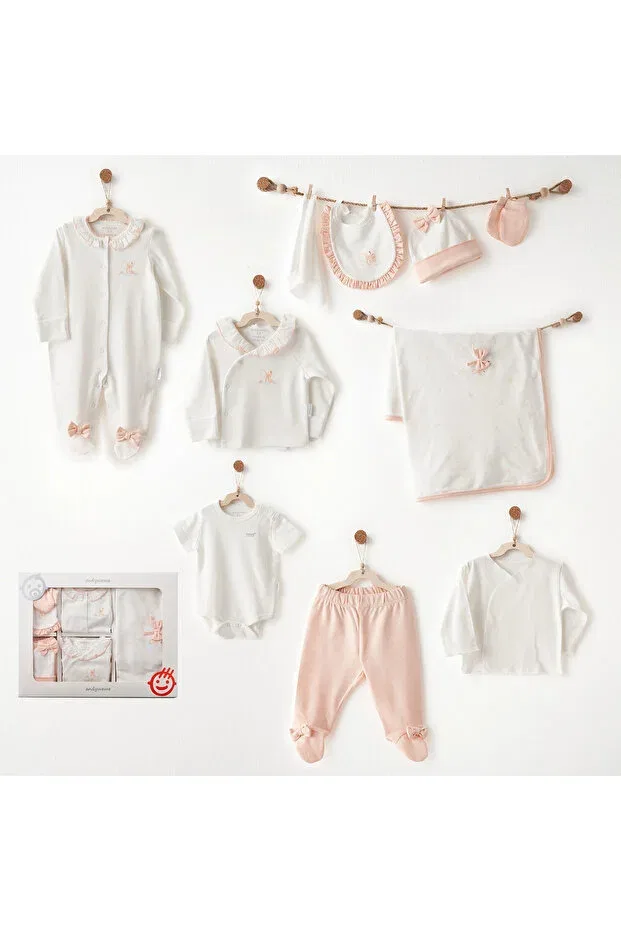 Детский комплект одежды для новорожденных хлопковый Little Swan Love Andywawa, Ecru