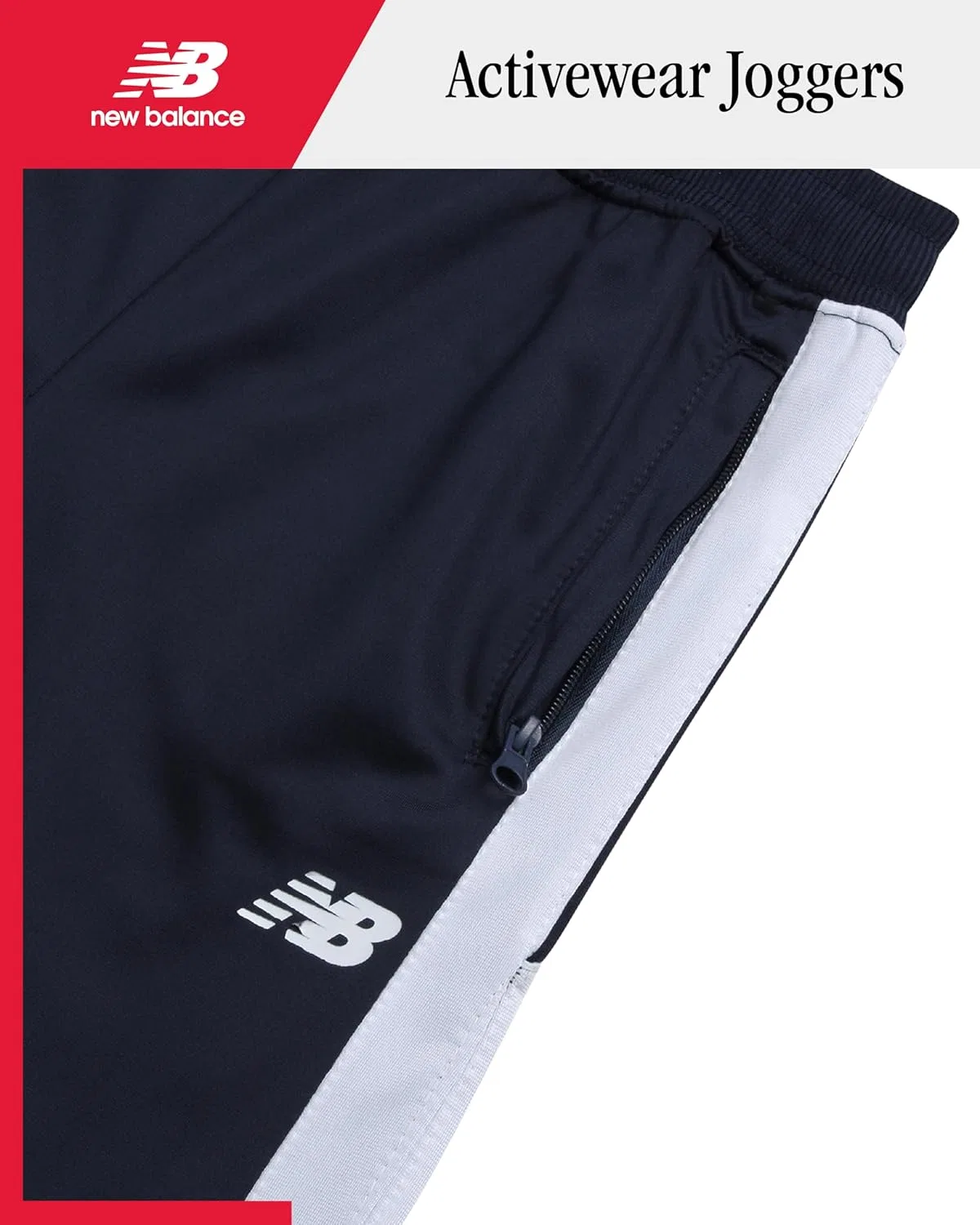 Спортивные штаны New Balance для мальчиков - спортивные трикотажные брюки-джоггеры с внутренним шнурком на поясе - спортивные штаны для детей, New Eclipse — фото 3
