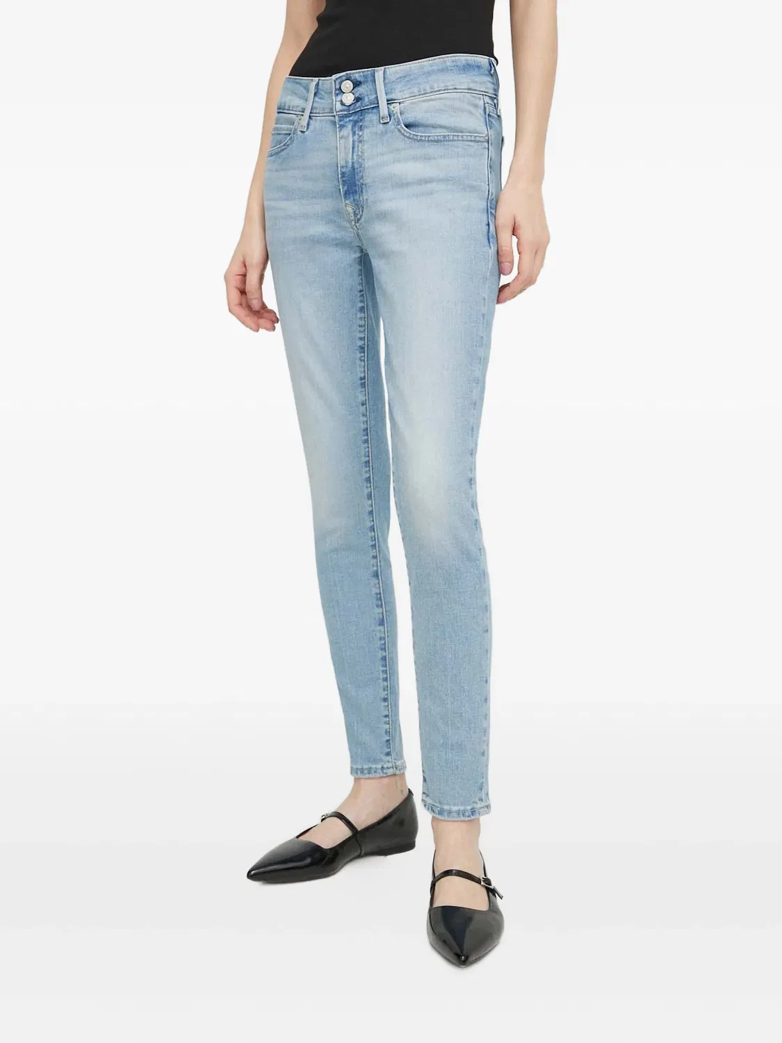 Джинсы с двумя пуговицами 711 Levi's, светло-голубой