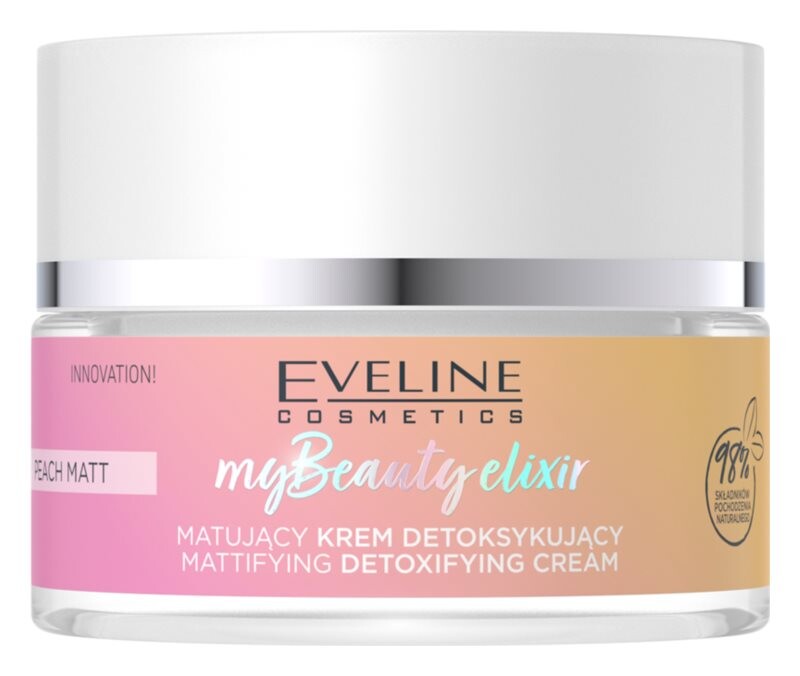

Детоксицирующий крем с матирующим эффектом Eveline Cosmetics My Beauty Elixir Peach Matt