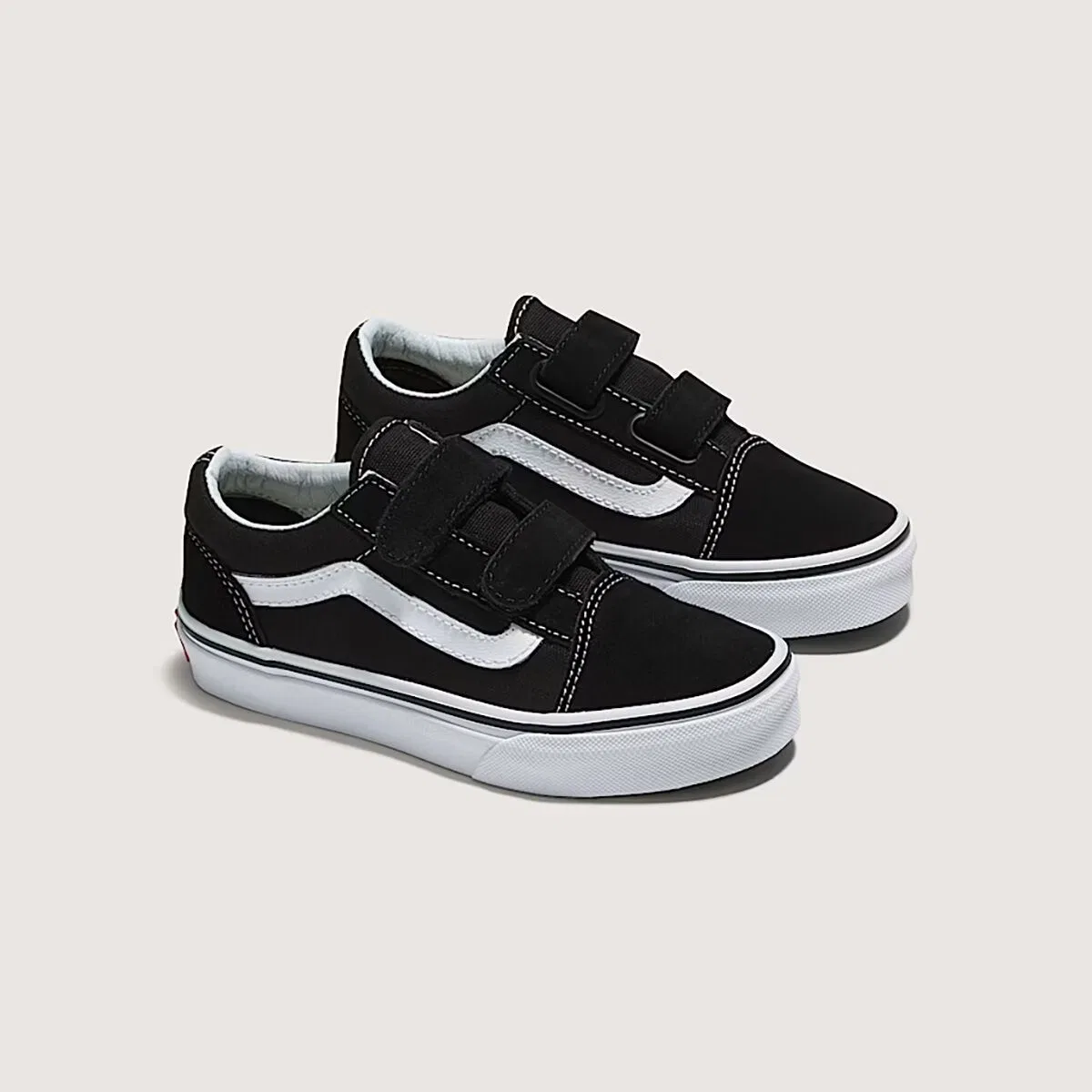 Детские кеды с принтом Old Skool V Vans, Black True White — фото 2