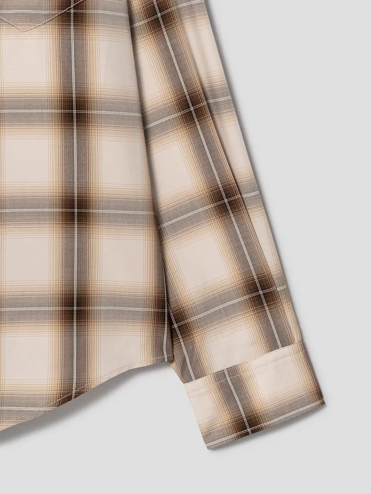 Женская рубашка оверсайз Boxy Shirt AMI PARIS, Taupe Beige/Caramel — фото 4