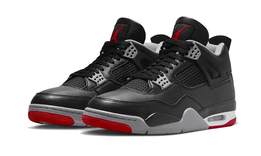 Детские кроссовки с ретро-дизайном Air Jordan 4 Retro Bred Reimagined Nike, Schwarz — фото 2
