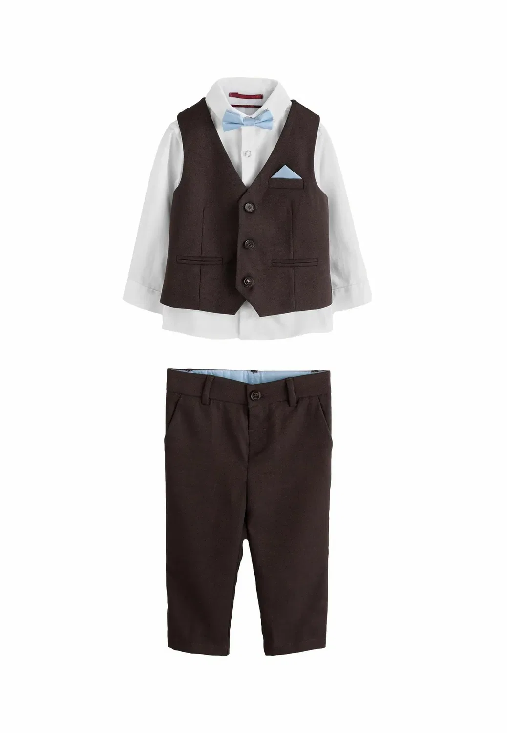 Костюм стандартного кроя - жилет, рубашка и брюки в комплекте Baker By Ted Baker, Brown Blue
