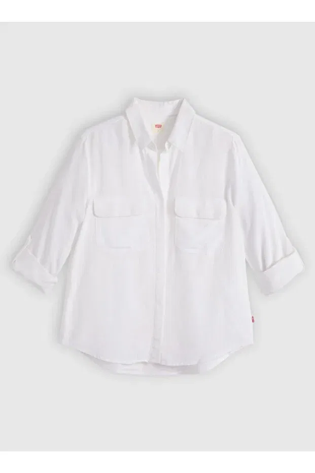 Женская рубашка из льна Elaine Utility Levi'S, White — фото 4