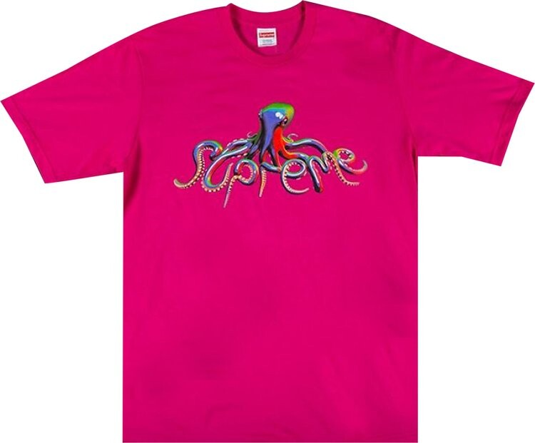 

Футболка Supreme Tentacles Tee 'Hot Pink', розовый