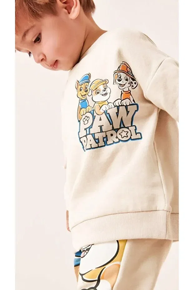 Детский комплект для мальчиков с графическим принтом Paw Patrol Juniorcocukgiyim, Beige — фото 2