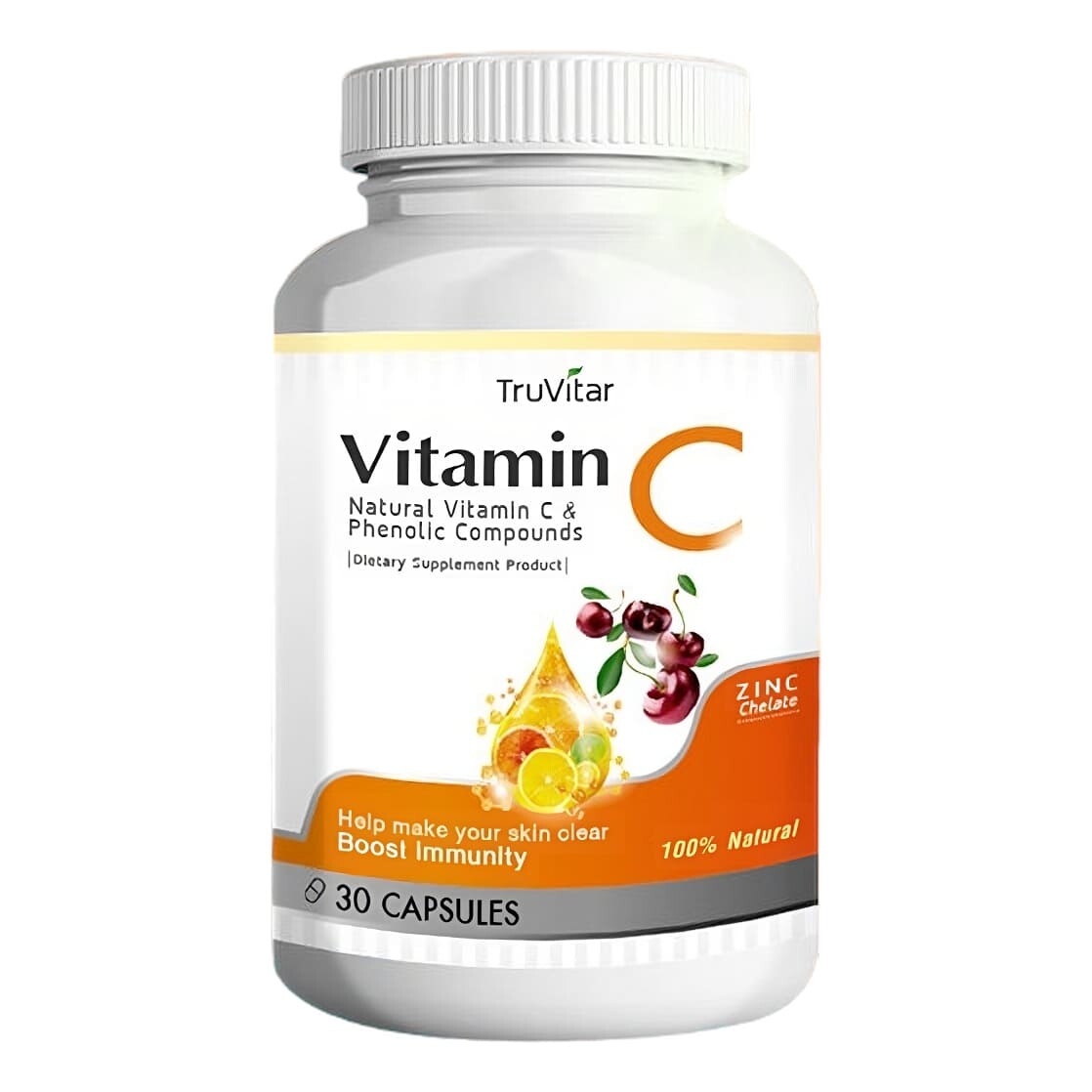 

Добавка TruVitar Natural Vitamin С & Phenolic Compounds, 30 капсул