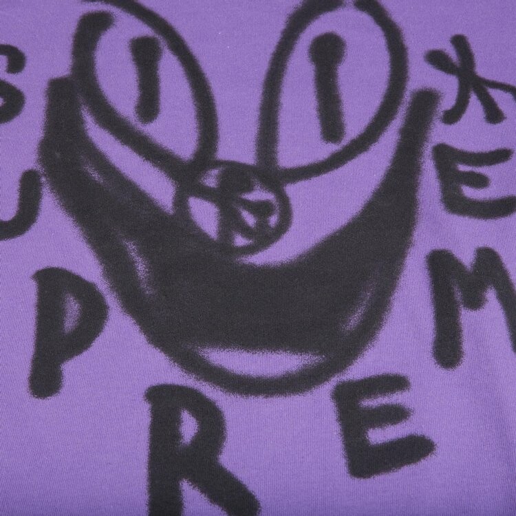 Футболка Supreme Smile T-Shirt 'Purple', фиолетовый — фото 3