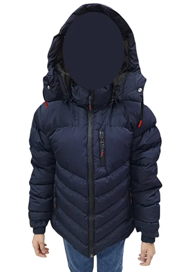 Детское пальто для мальчиков с длинным рукавом Irem Çocuk Giyim, Navy Blue — фото 2