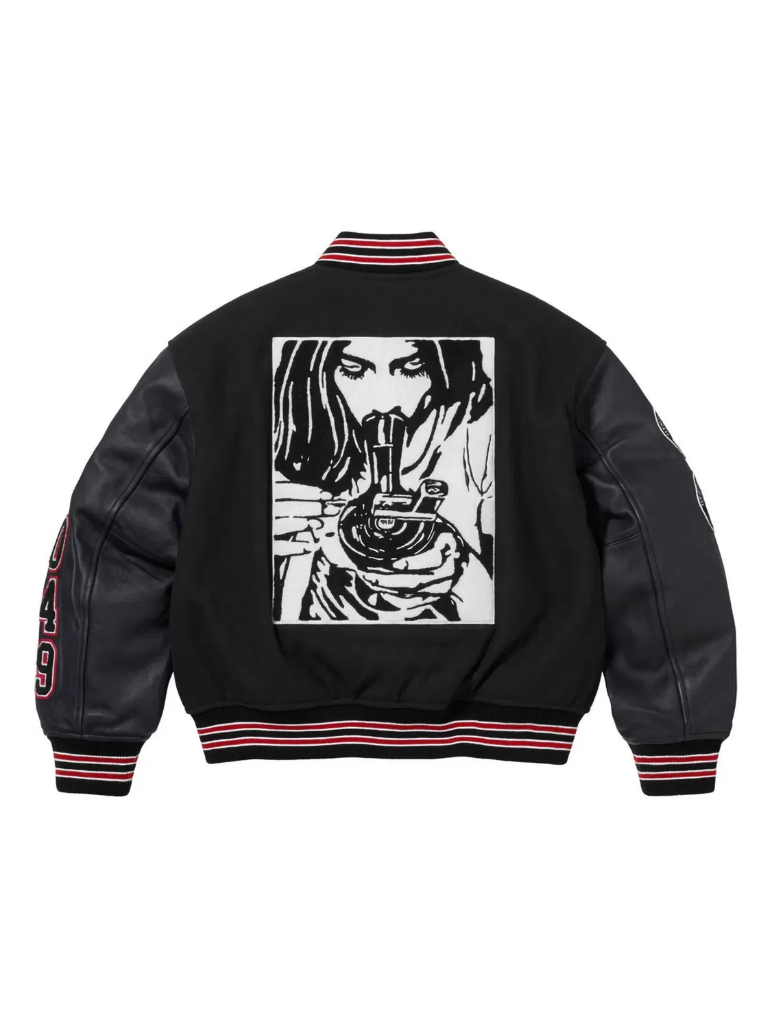 Куртка-варсити Черная Supreme, черный — фото 2